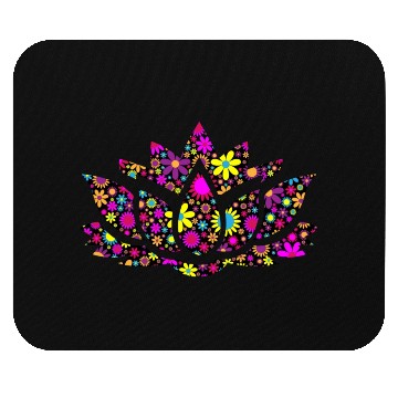 Discover Lotus silhouette Mouse Pads