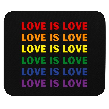 Discover Love Is Love Rainbow Flag Mouse Pads