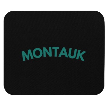 Discover Montauk New York Vintage College Style (Green) Mouse Pads