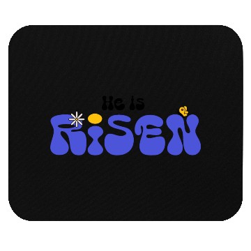 Discover He Is Risen Groovy Christian Easter Mouse Pads