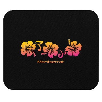 Discover Montserrat Hibiscus Souvenir Vacation Mouse Pads