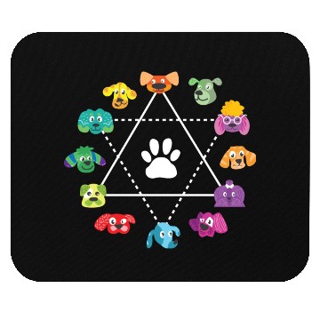 Discover Color Wheel Of Cute Dogs Art Teacher Dog Lover Mouse Pads