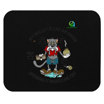 Discover Crying Onion Wallet Humor Mouse Pads