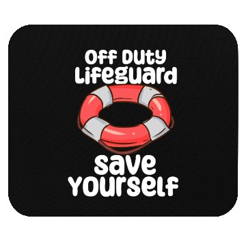 Discover Off Duty Lifeguard Mouse Pads
