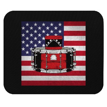 Discover Drumming Drummer Us Flag Mouse Pads
