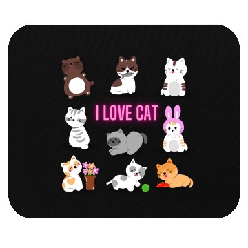 Discover I Love Cat Mouse Pads
