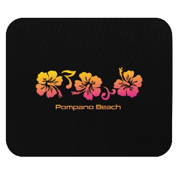 Discover Pompano Beach Florida Hibiscus Souvenir Vacation Mouse Pads
