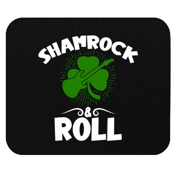 Discover Shamrock Rock And Roll Guitar St Patrick'S Day Mouse Pads