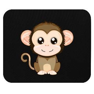 Discover Cute, Joyful Monkey - Kawaii Style Mouse Pads