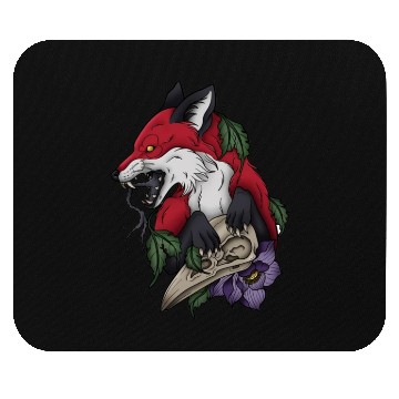 Discover wolf flower Mouse Pads