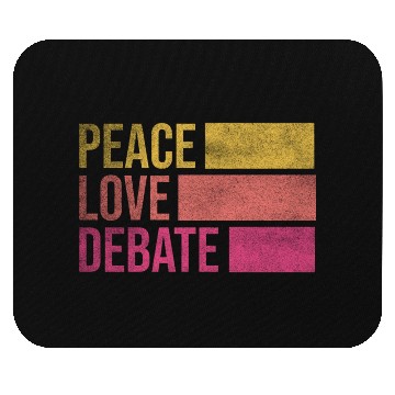 Discover Debate Team Peace Love Debate Debate Mouse Pads