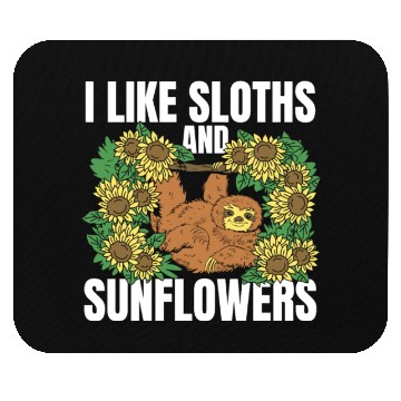 Discover Sloth Flower Sloth Sunflower Mouse Pads