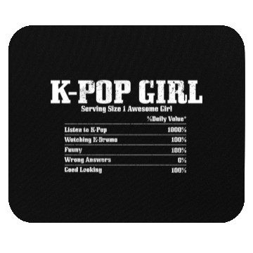 Discover K-Pop Nutrition Facts K-Drama Korean Music Mouse Pads