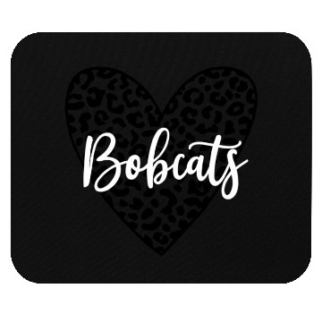 Discover Bobcats School rit Mascot Leopard Heart Game Day Mouse Pads