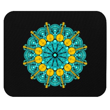 Discover Banjo Mandala Bluegrass Mindfulness & Nature Mouse Pads