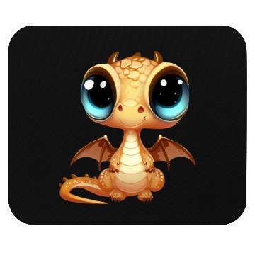 Discover Cute Baby Dragon Puppy Mouse Pads