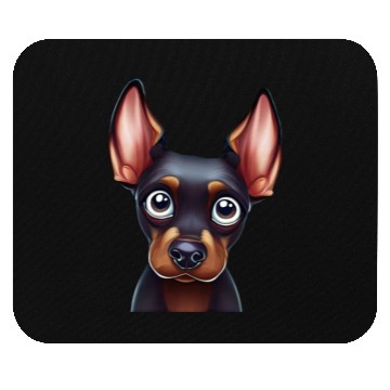 Discover Playful Doberman Pinscher Art Mouse Pads
