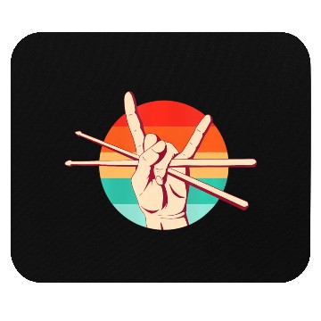 Discover Drummer Retrounset Playing music Rocking Out Mouse Pads