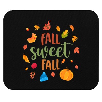 Discover Fall Sweet Fall Hello Fall Happy Fall Wo Autumn Mouse Pads