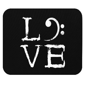 Discover Bass Clef Creepy Love Bass Guitar Player Bass Mouse Pads