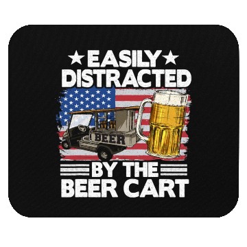 Discover Halloween Easily Distracted By The Beer Cart Golf Mouse Pads