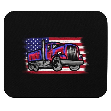 Discover Dump Truck Usa Flag Garbage Trucker Mouse Pads