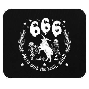 Discover 666 Party With The Devil, Witch Mouse Pads