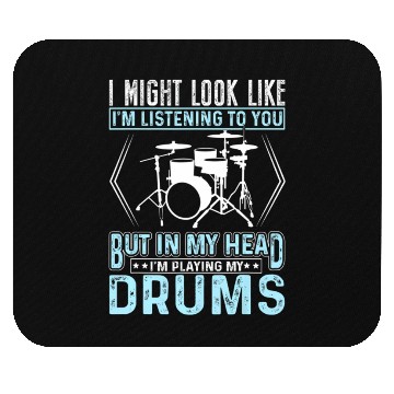 Discover In My Head I'm Playing My Drums Music Drummer Mouse Pads