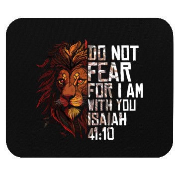 Discover Christian Religious Bible Scriptures Sayings Lion Mouse Pads