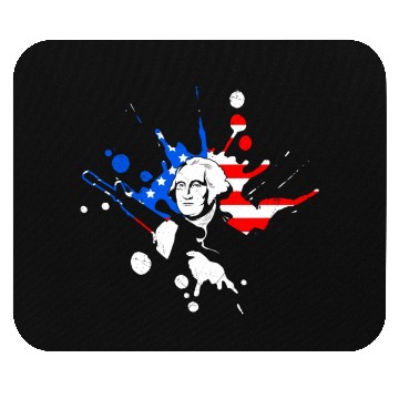 Discover Merica George Washington Independence Day Mouse Pads