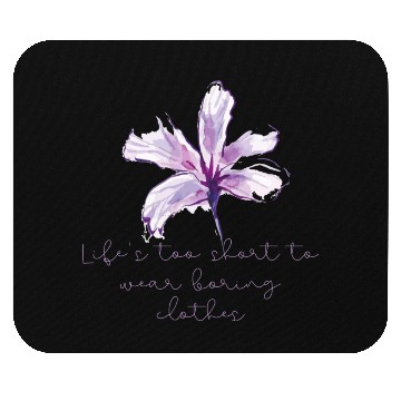 Discover Purple Lily Flower surprise with quote Mouse Pads