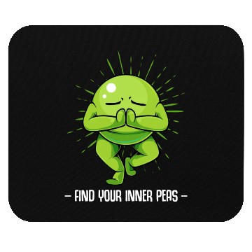 Discover Peas Find Your Inner Peas Funny Vegetable Pun Mouse Pads