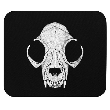 Discover Cat Skull Pointillism Mouse Pads