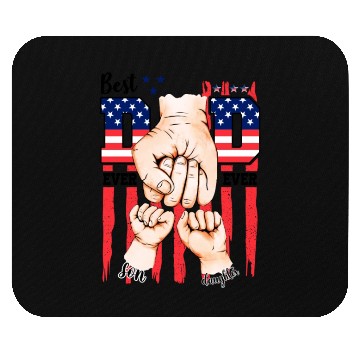 Discover Best Dad Ever Team American Flag Father's Day Mouse Pads