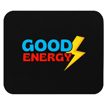 Discover GOOD ENERGY- Flash Of Lightning Yellow Mouse Pads
