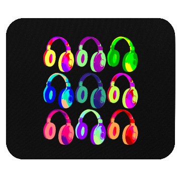 Discover EDM DJ Headphones Dance Rave Music Festival Mouse Pads