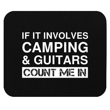 Discover Funny Camping And Guitars RV Outdoor Camper Mouse Pads