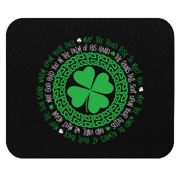 Discover Irish Blessing Celtic Knot 4 Leaf Clover - St Mouse Pads