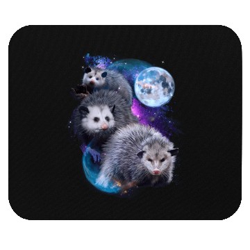 Discover 3 Moon Opossum Marsupial Rodent Opossum Novelty Mouse Pads