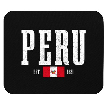 Discover Peru Est 1821 Peruvian Flag Roots Pride Peru Mouse Pads