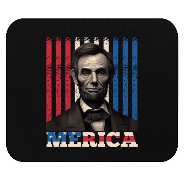 Discover Merica Lincoln Independence Day Party 4th July Mouse Pads