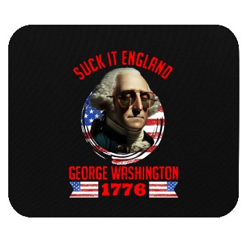 Discover George Washington 1776 Suck it England USA Mouse Pads