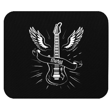 Discover Black Hard Rock Guitar Mouse Pads