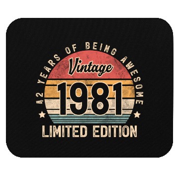 Discover Vintage 1981 42 Year Old For Wo Mouse Pads