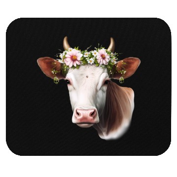 Discover Cow Sunflower Flower Sunshine Wos Mouse Pads