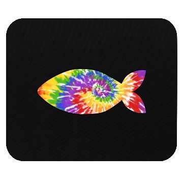 Discover Fish tie dye Mouse Pads