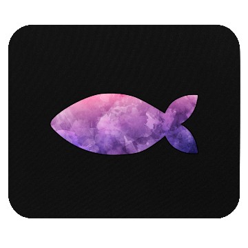 Discover Fish purple watercolor Mouse Pads