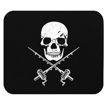 Discover ull And Fishing Rod Pirate Flag Mouse Pads