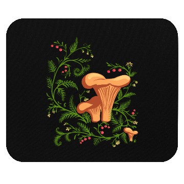 Discover Forest Mushrooms Floral Fungi Ukrainian Vyshyvanka Mouse Pads