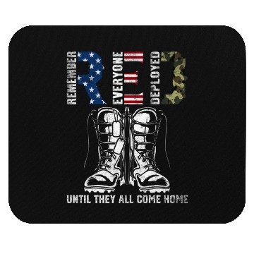 Discover Remember Everyone Deployed Us Flag Camouflage Red Mouse Pads